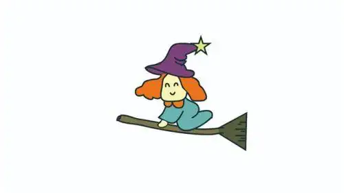 带颜色魔法师简笔画画法教程 简单幼儿魔法师简笔画怎么画