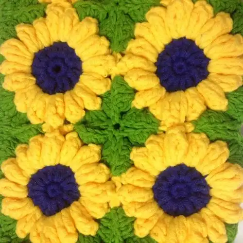 手工 钩针 钩花 毛线 生活坐垫