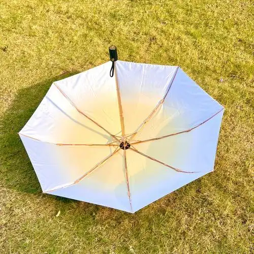 奶黄渐变防晒伞美到我心坎里78