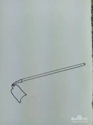 农具简笔画一把锄头简笔画单个锄头简笔画怎样画简笔画长柄铲子锄头的