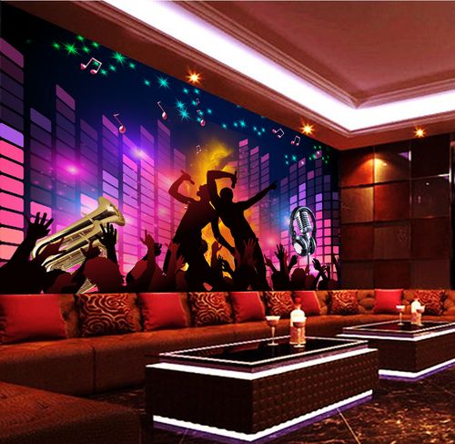 ktv墙纸自粘包厢墙贴壁画背景墙贴纸壁纸酒吧墙面装饰舞台贴画