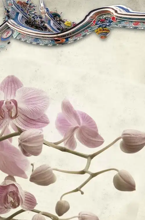 古镇旅游海报背景素材jpg中国风水墨传统屋檐psdjpg中国风古韵水墨