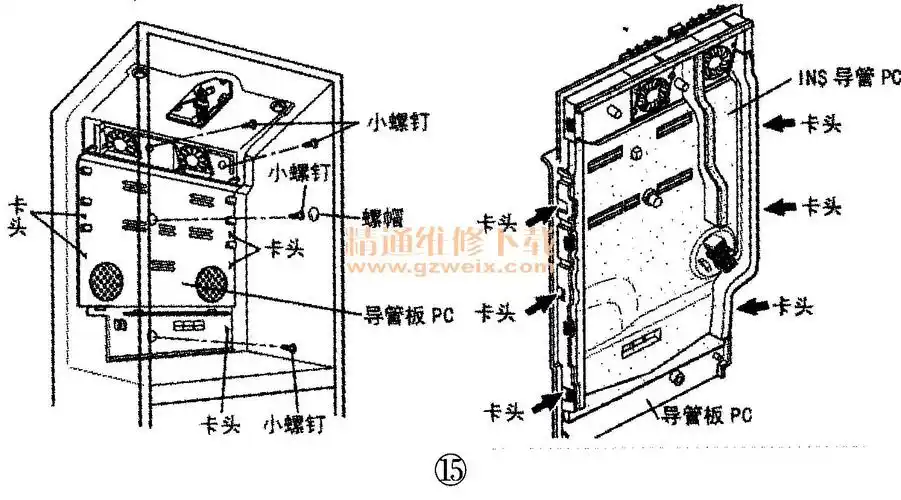 松下nr-f461ax型冰箱主要部件拆卸方法与故障检修(下)