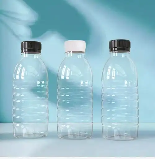 300ml透明塑料瓶凉茶瓶子加厚矿泉水pet带盖果汁饮料喷瓶