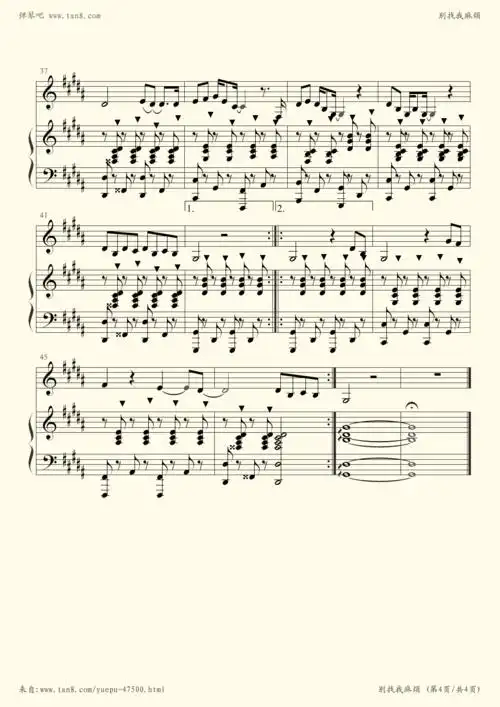 钢琴谱 - 别找我麻烦(弹唱版)