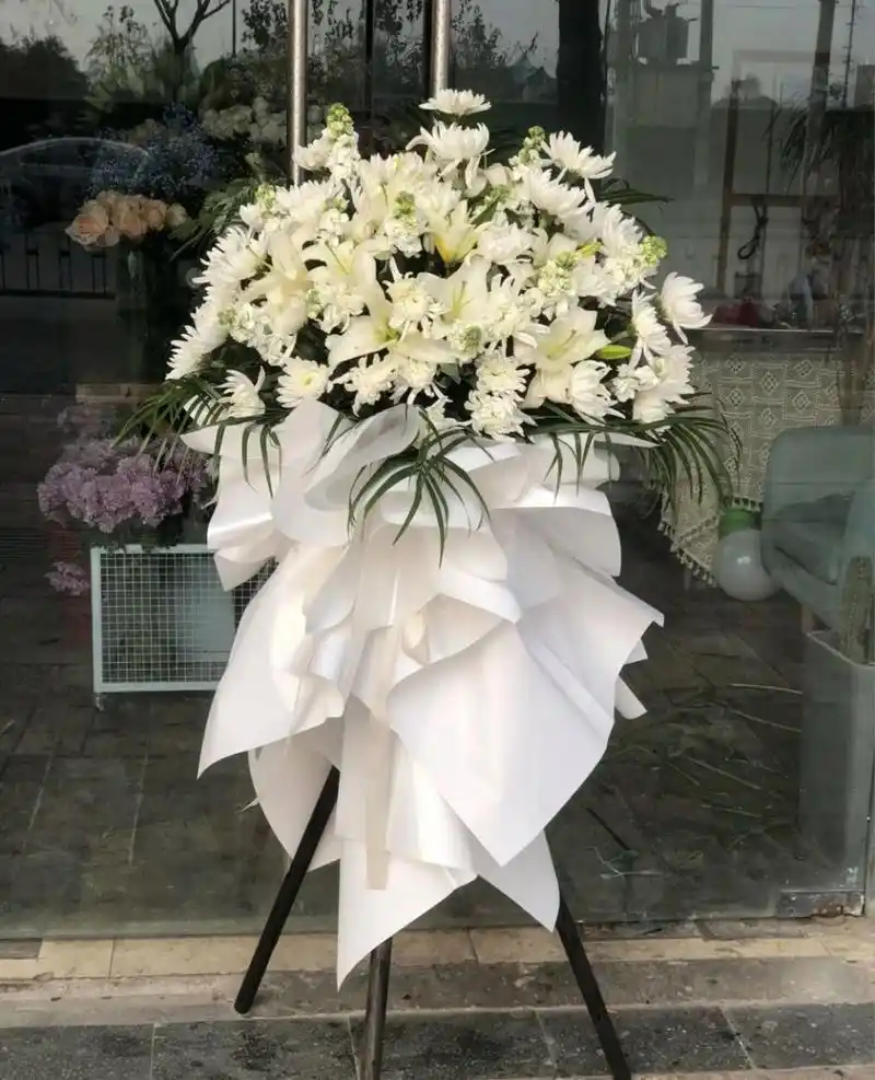 丧事花篮 祭奠花圈 葬礼鲜花预订 上海花店 愿另一个世界也如人间繁花