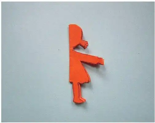 小女孩手拉手剪纸教程