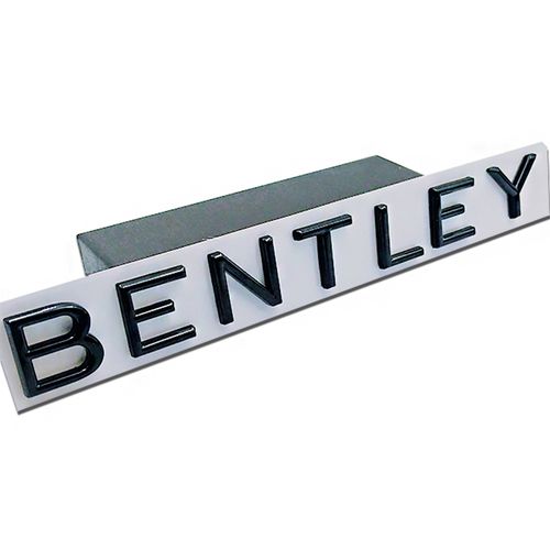 速捷安宾利车标 新款欧陆gt添越飞驰字标 bentely英文标 后备箱黑色车