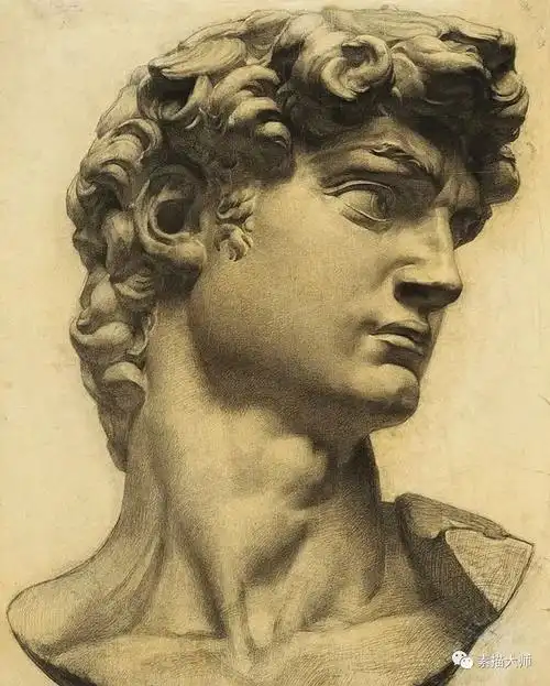 国外素描锦集——石膏像_素描大师_零二七艺考