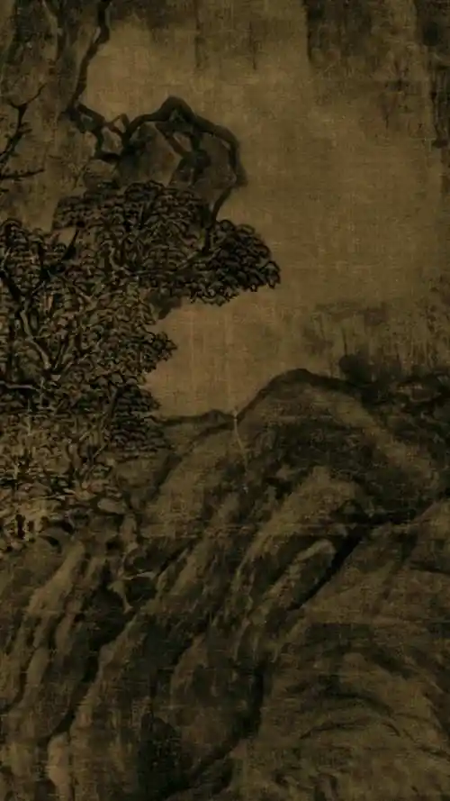 五代关仝秋山晚翠图绢本140557