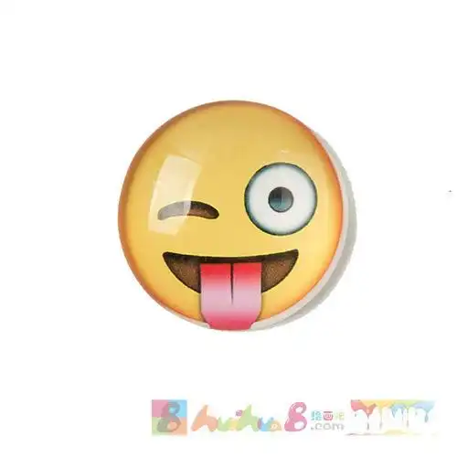 笑脸吐舌头简笔画可爱