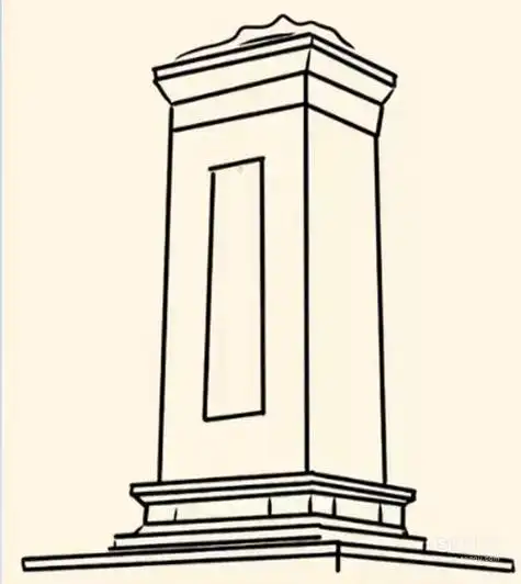 烈士纪念碑简笔画 烈士纪念碑简笔画图片
