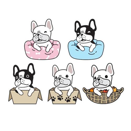 法国斗牛犬汽车装饰贴纸 趣味卡通法斗贴纸贴花可爱的狗狗划痕贴