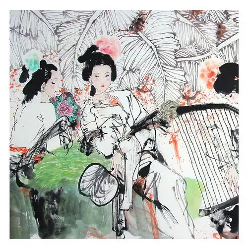 袁生中《人物》中国美术家协会会员