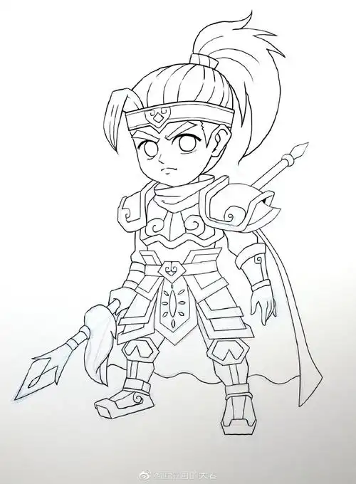 简单赵子龙简笔画赵云简笔画图片 简单赵云怎么画帅气简笔画赵云简笔