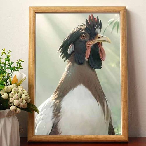 蔡徐坤错觉图爱坤挂画插画公鸡装饰画蔡徐坤肖像挂画ikun创意礼物