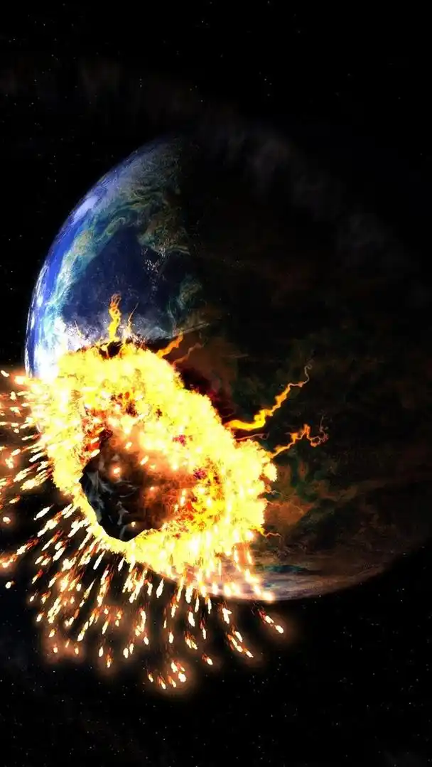 小行星猛烈撞击地球