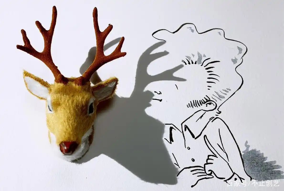 隐藏在影子里的创意手绘,灯光一照,你才会发现它的精妙