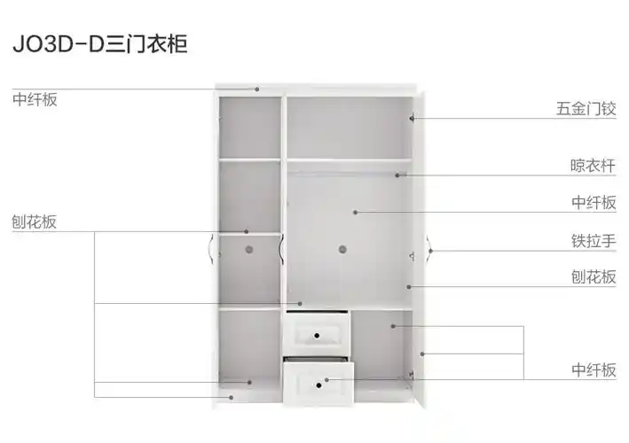 林氏木业 现代家用卧室衣柜大衣橱衣帽间收纳储物柜子组合jo3d 四门