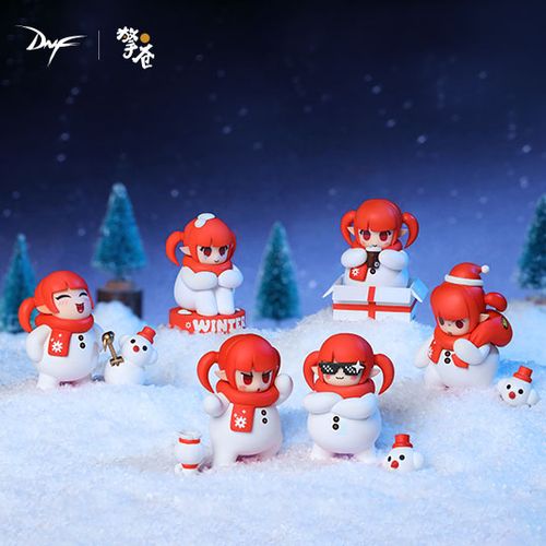 dnf地下城魔界雪人套装扮礼包盲盒模型女魔法师井盖手办玩偶可爱