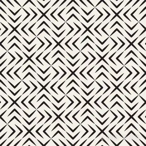 矢量无缝交叉平铺模式现代时尚几何格子纹理重复的马赛克形状抽象背景