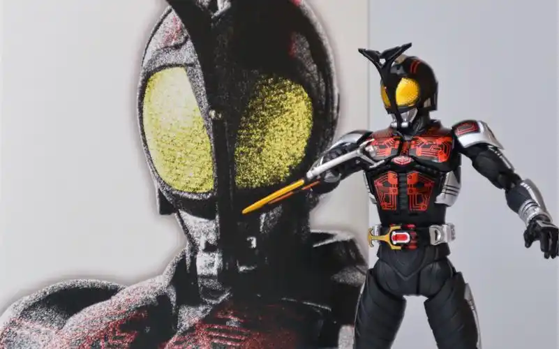 假面骑士真骨雕16年魂会场限定假面骑士甲斗真骨雕shf黑甲斗