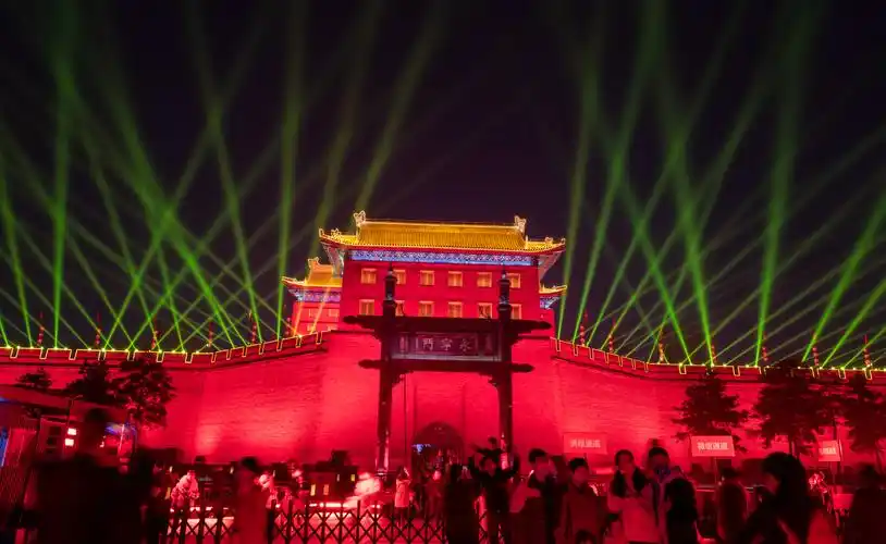 西安永宁门,大明宫遗址公园新春灯光秀!