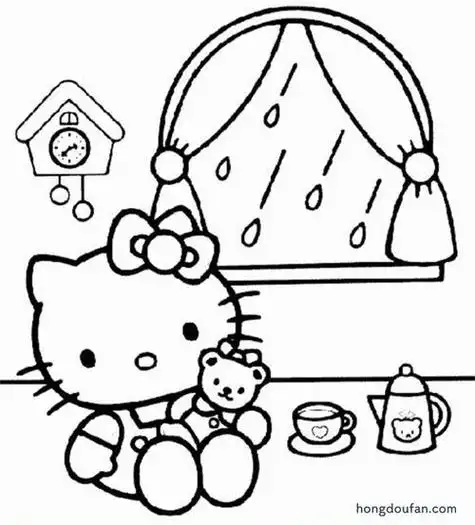 kitty猫美食简笔画