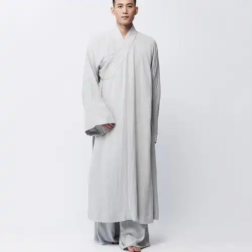 大全—慈缘棉麻布衣春秋新款禅修大褂和尚服僧袍僧衣斜襟长衫春秋长褂