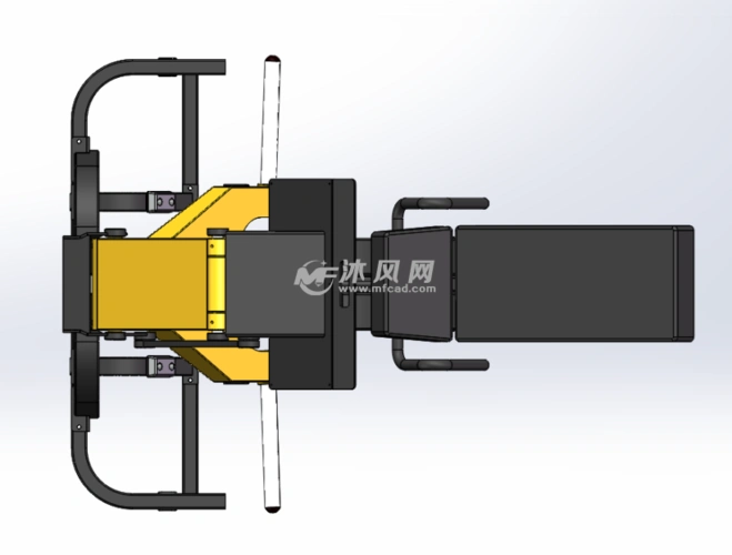 蹬腿练习器俯视图