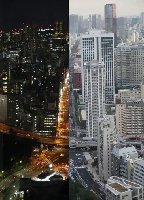 直接重叠的图片,拼合到一张图片上,形成一半白天一半黑夜_百度知道