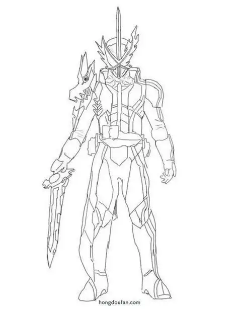 画假面骑士时王简笔画