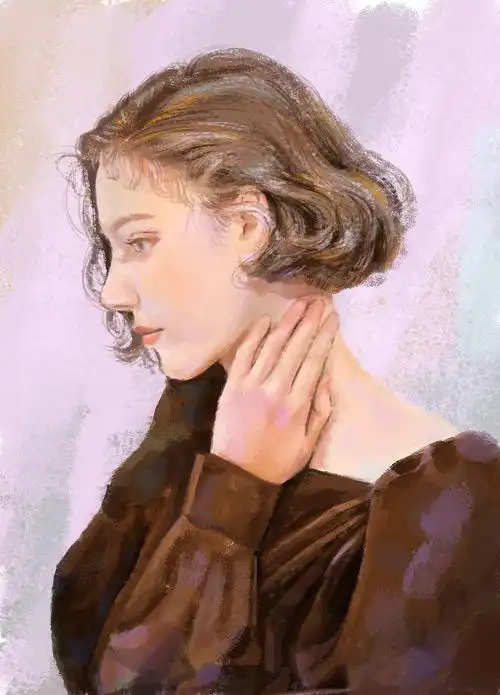 手绘练习-侧面短发女 - 原创作品 - 站酷(zcool)