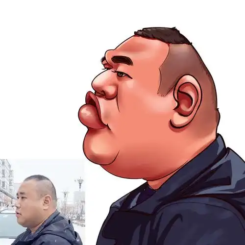 夸张漫画似颜绘手绘板绘绘画画像定制头像约稿人物画像头像设计欧美