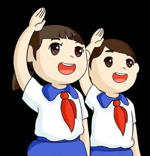 小学生敬礼简笔画 小学生敬礼简笔画背面