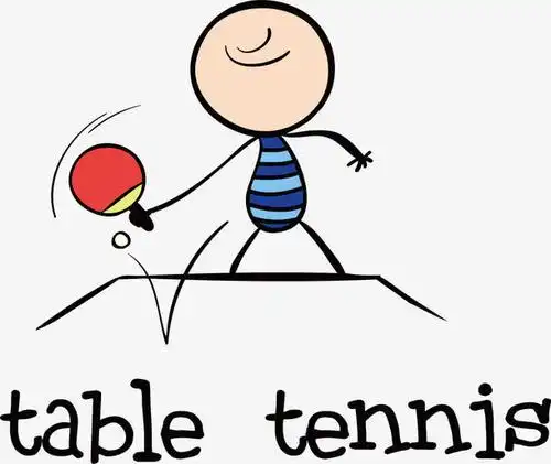 打乒乓球的小人
