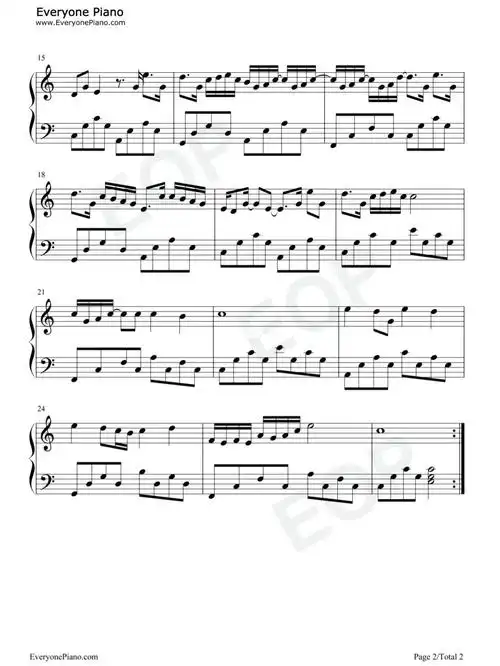 给电影人的情书c调简版钢琴谱