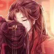 红色喜庆的结婚情侣头像一左一右