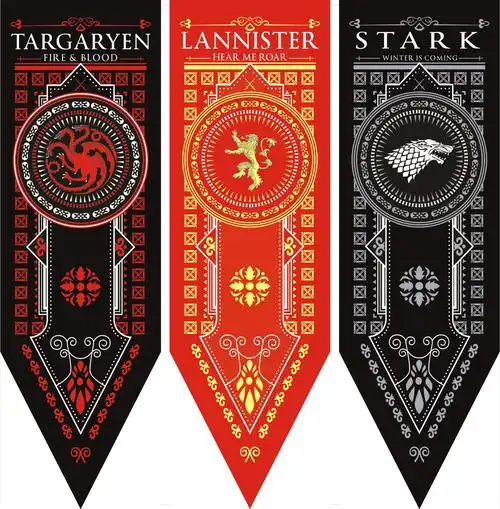 权力的游戏旗帜赛事横幅套3pk 史塔克家族 lannister flag装饰旗