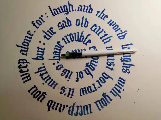 哥特体练习英文诗孤独节选