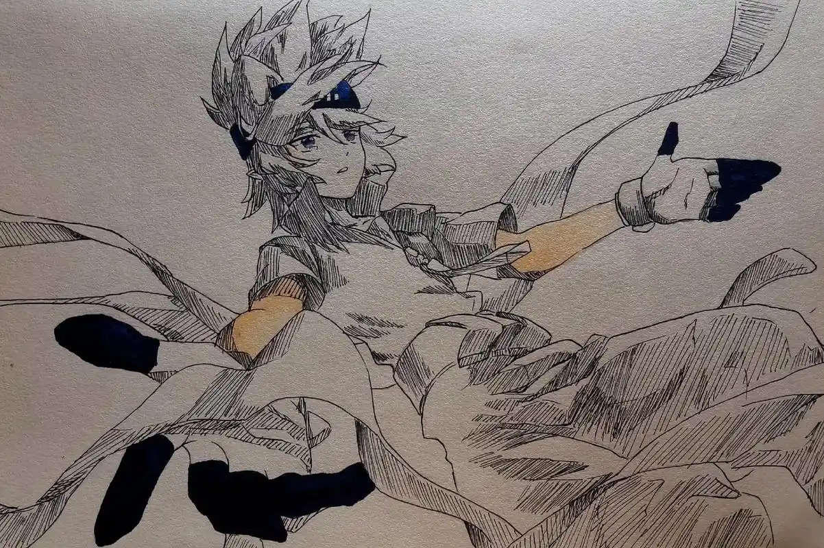 凹凸世界 #格瑞#手绘#白鱼 凹凸格瑞线稿 - 抖音