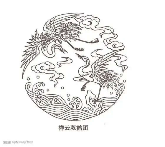 祥云双鹤