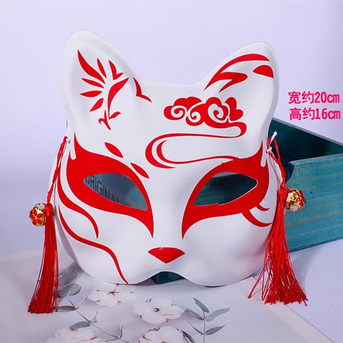 澳颜莱半脸猫面具 万圣节男生装扮头饰男面罩古风汉服半脸帅气面具