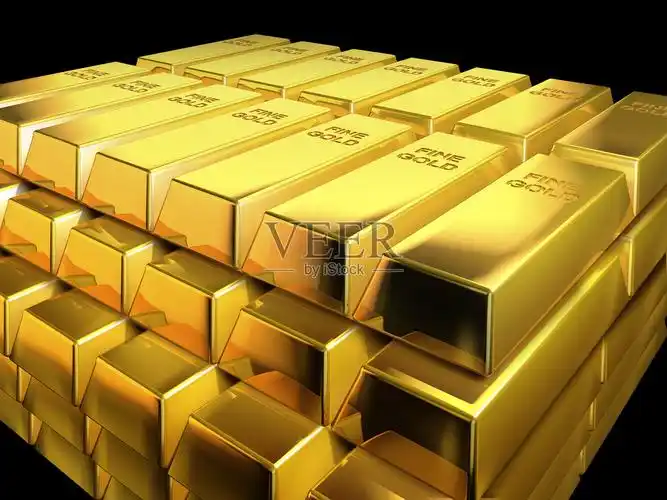 铸锭黄金剪贴路径叠商务公司企业财富金融背景分离丰富无人水平画幅