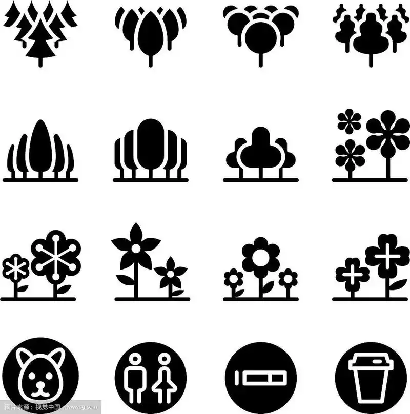 公园景观图标集
