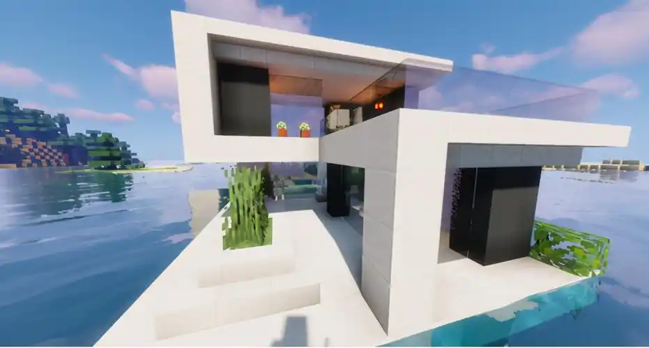 我的世界别墅教程图解(告别火柴盒打造海上别墅)-游三网