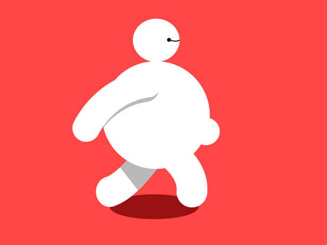 大白走路可爱创意gif动图_动态图_表情包下载_soogif