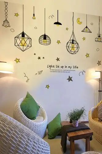 墙画贴纸墙贴纸自粘个性创意卧室房间墙面温馨餐厅装饰品墙上贴画