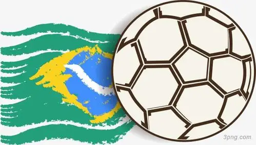 矢量巴西世界杯与足球png素材透明免抠图片-卡通手绘