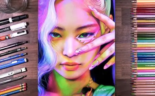 【blackpink彩铅手绘】jennie手绘过程-教育视频-搜狐视频
